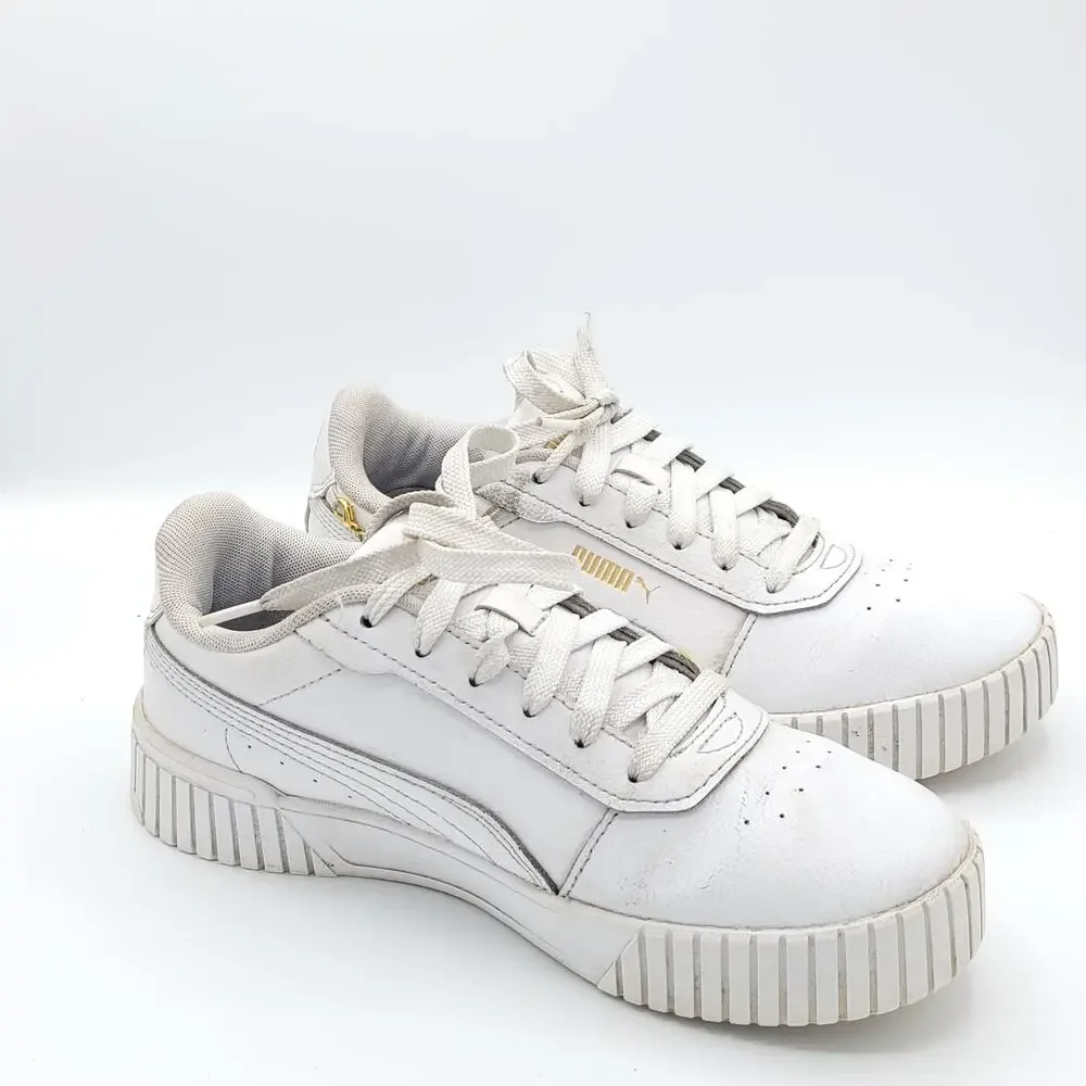 Puma carina 391732-01 white gold womens size 7.5 - Picture 3 of 10